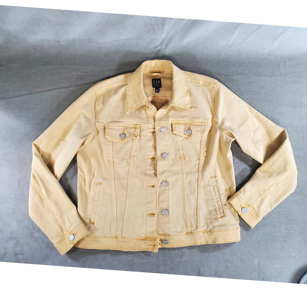 GAP Denim Women Yellow Trucker Jacket NWT Size L 542310-00-1-0003